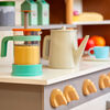 Little Tikes Real Wood Café and Bakery Exclusive Roleplay Kitchen Cook and Serve With Realistic Lights and Sounds and Dual-Sided Play