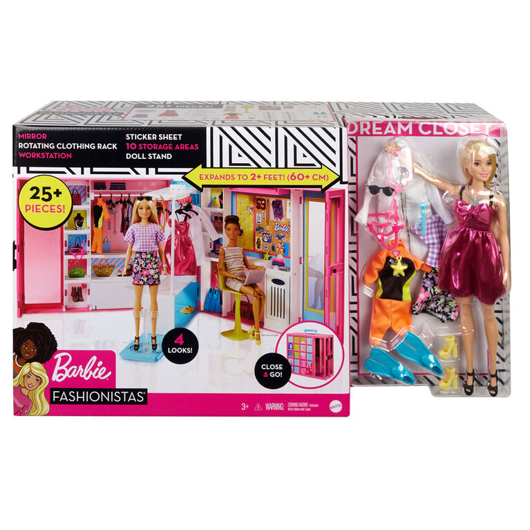 Barbie-Dressing Deluxe-Poupée Barbie blonde et plus de 25 accessoires