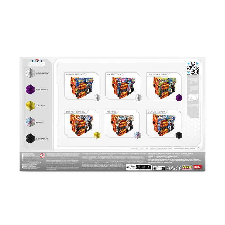 XSHOT Skins Dread Blaster - Hyper Spike Skin (12 Darts) by ZURU