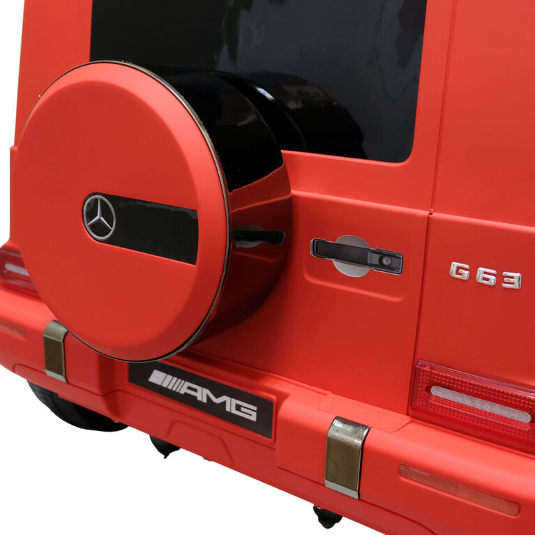 KidsVip 24V Kids and Toddlers Mercedes G Series 4WD Ride on car w/Remote Control - Matte Red - English Edition