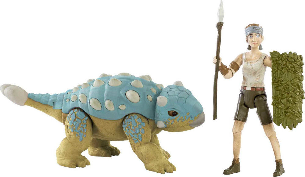 Jurassic World Human and Dino Pack Ben and Ankylosaurus Bumpy