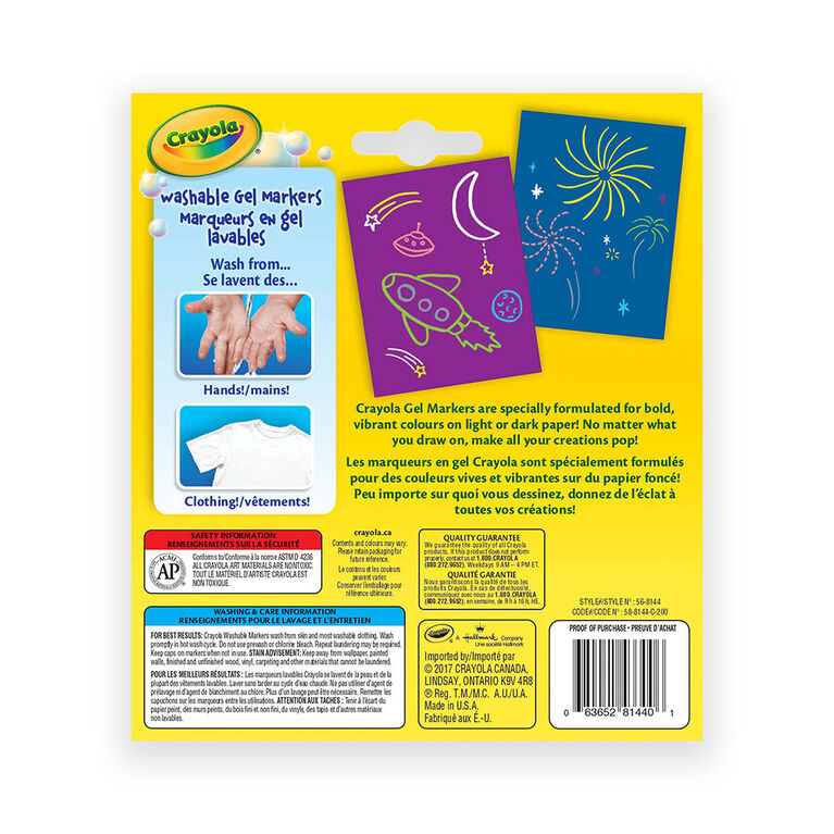 Crayola Washable Gel Markers,8 Ct