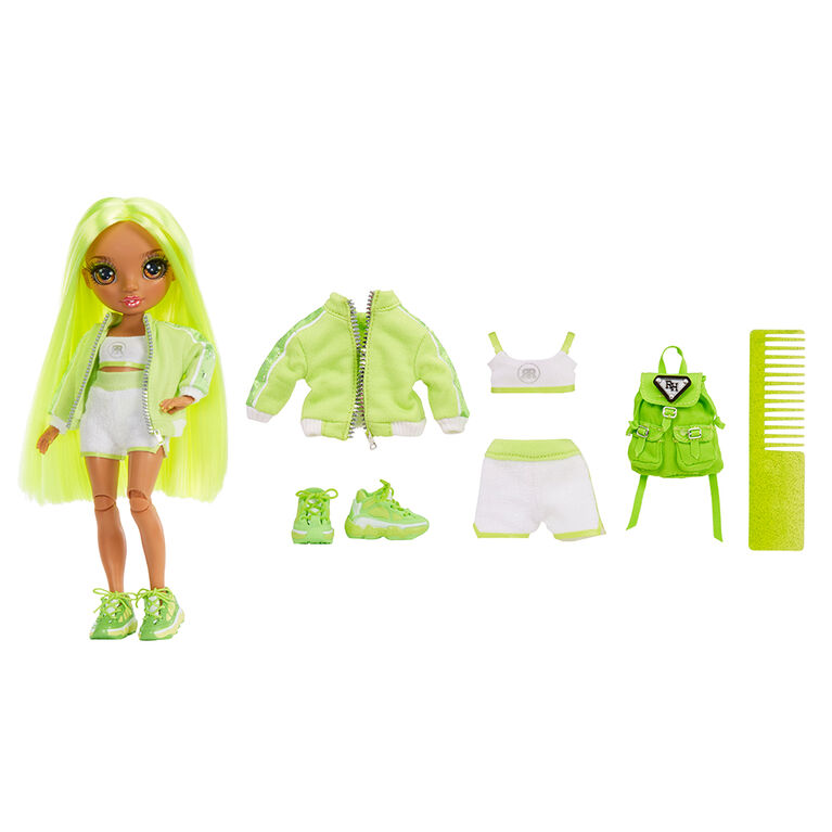 Rainbow High Jr High Karma Nichols- 9-inch NEON GREEN Fashion Doll