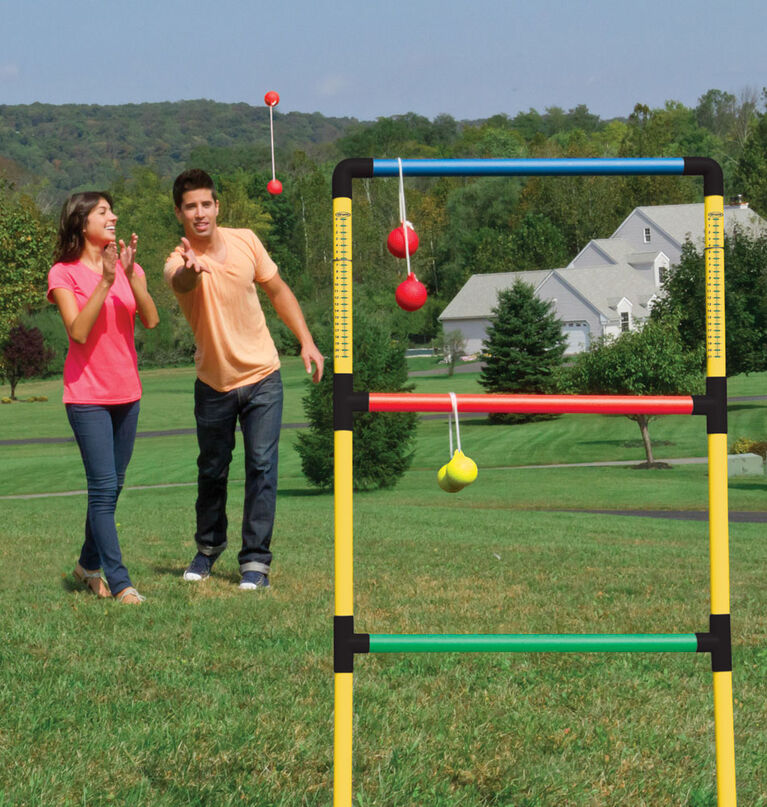 Features Easy Setup Storage and Complete with All Accessories and Washer Toss Set Go Gater All Weather 3-in-1 Ladderball Bean Bag Toss