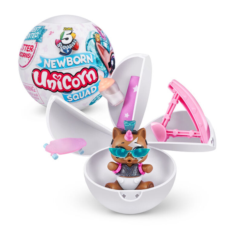 Zuru 5 Surprise Unicorn Squad Series 5 Newborn Unicorn Mystery Collectible Capsule (Style May Vary)