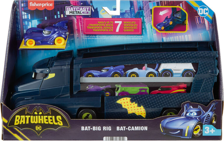 Fisher-Price - DC Batwheels - Bat-Camion avec rampe, rang. de véh.