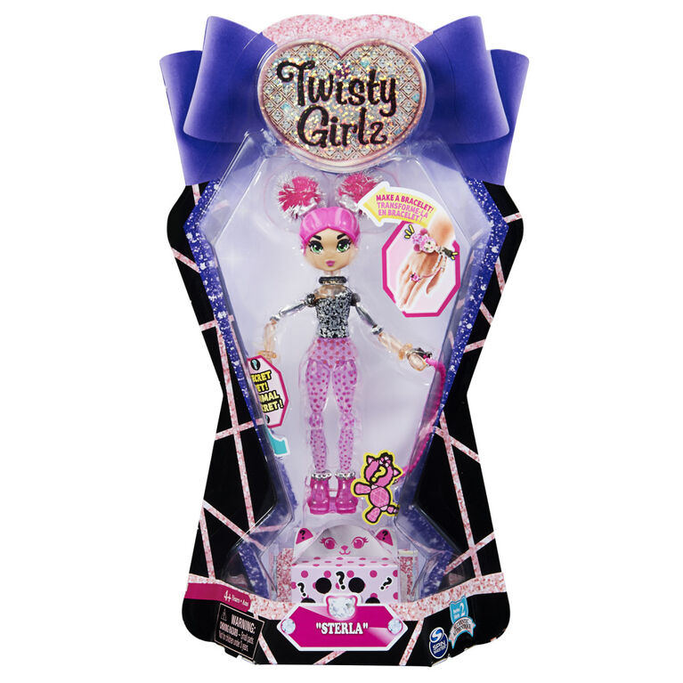 Twisty Girlz, Series 2, Sterla Transforming Doll to Collectible Bracelet with Mystery Twisty Petz