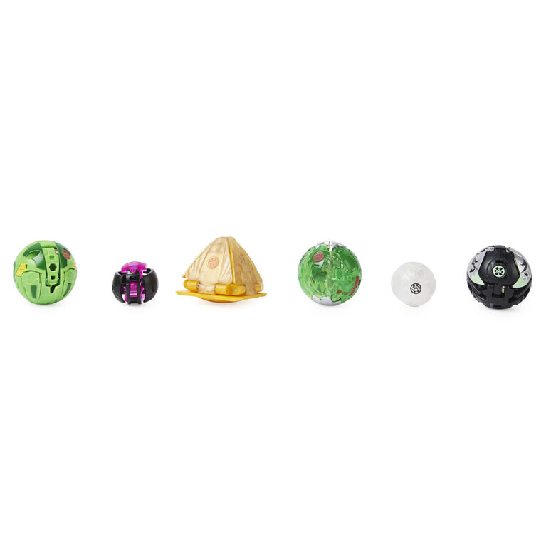 Bakugan Evolutions, Blitz Fox and Stingzer Battle Strike Pack, Includes 6 Bakugan Action Figures, 9 Trading Cards and 8 BakuCores