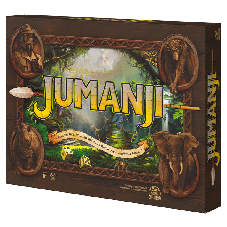 Jeu de société Jumanji, la dernière édition du jeu d'aventure classique - Édition anglaise