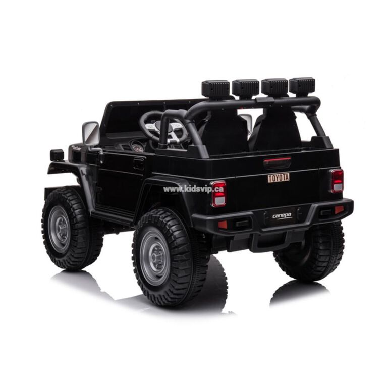 KIDSVIP Licensed Toyota Land Cruiser 2-Seater Kids' 4X4 24V Ride-On Truck w/ RC - Black