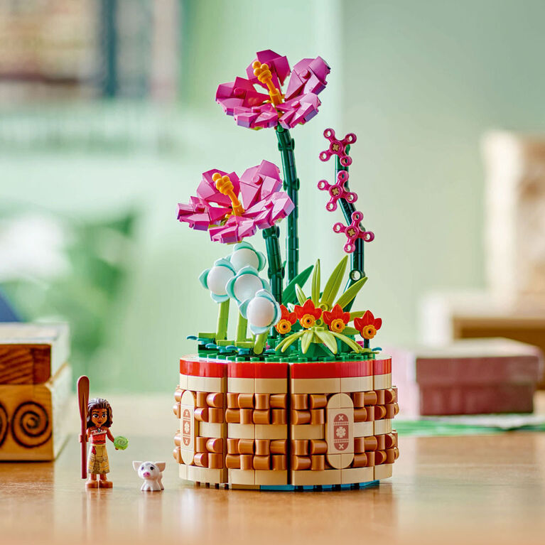LEGO Disney Moana's Flowerpot Buildable Flower Toy with Mini-Doll Figure and Sailboat 43252