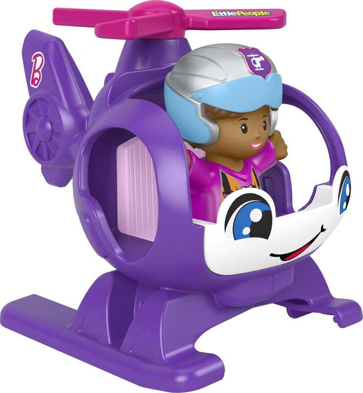 Fisher-Price Little People Barbie Toy Helicopter and Figure, Toddler and Preschool Toy