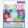 Fun "Happy 2nd Bday" 12" Latex , 8 pieces - English Edition