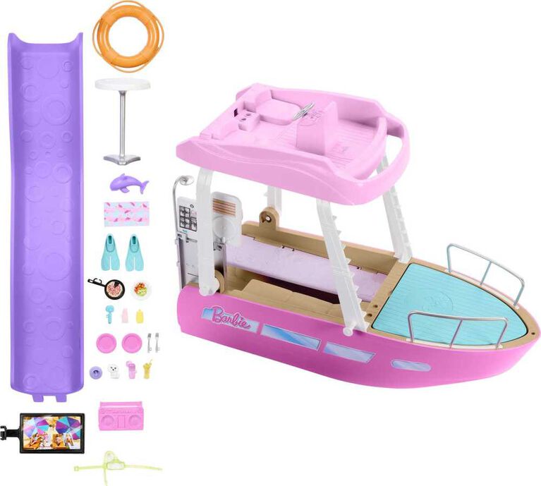 Barbie Bateau de Rêve-Coffret bateau, piscine, toboggan, accessoires