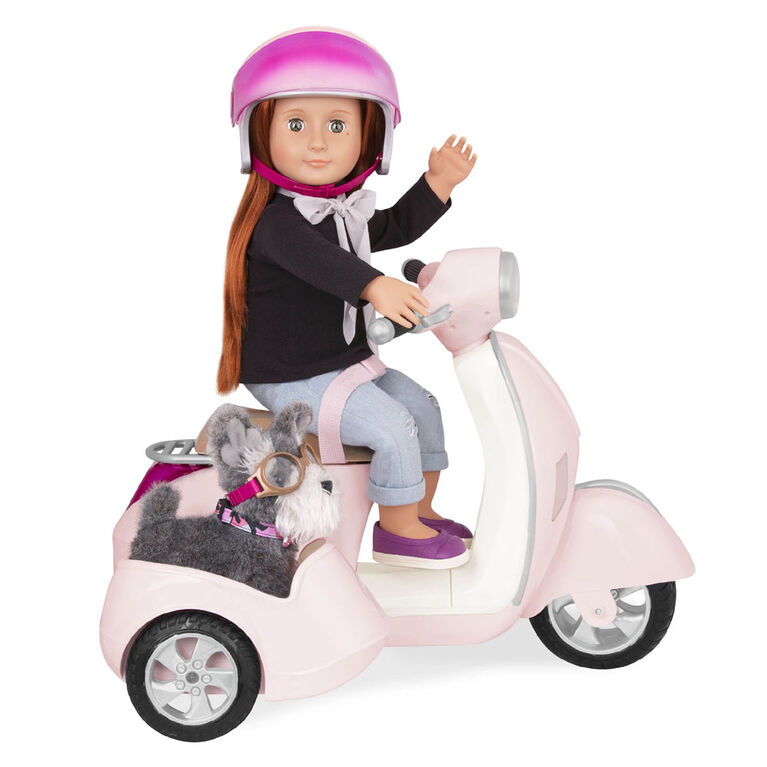 Our Generation, OG Ride Along Scooter with Side Car for 18-inch Dolls