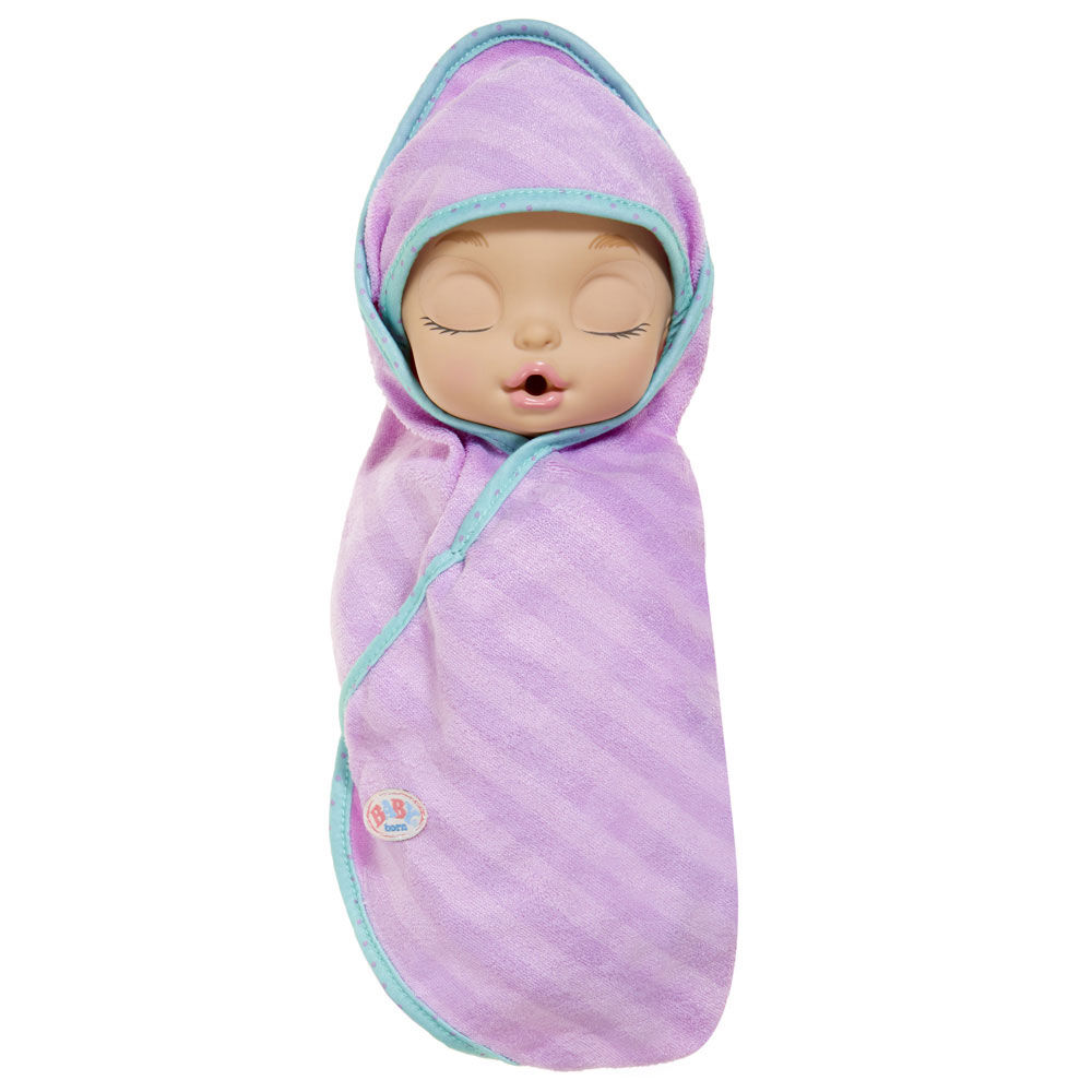 Baby born surprise bathtub top surprise purple swaddle princess