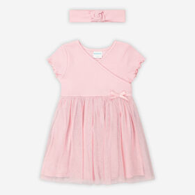 Rococo 2 Piece Tutu Dress with Headband Set Pink 2-3