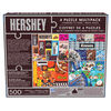 Hershey's, Coffret de 4 puzzles, 500 pièces qui se combinent pour former un méga puzzle : Reese's, Hershey's Kisses, Almond Joy