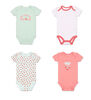 Combinaison à manches courtes Summer Girl en paquet de 4 de Koala Baby, Nouveau-né