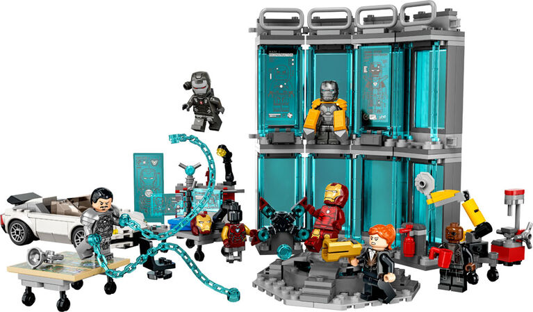 LEGO Marvel Iron Man Armory 76216 Building Kit (496 Pieces)