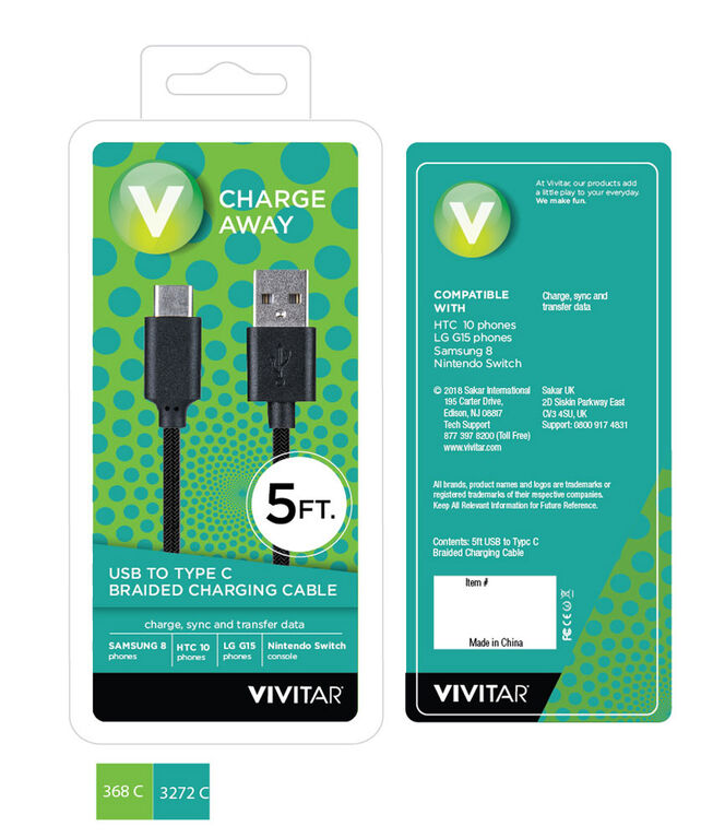 Vivitar USB-C Cable Black