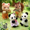 Calico Critters Pookie Panda Family, Set of 4 Collectible Doll Figures