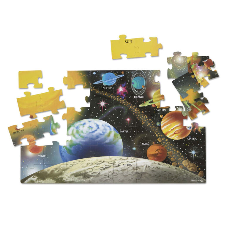 Puzzle de sol Melissa & Doug pour système solaire - 48 pièces, 60.96cm x 91.44cm