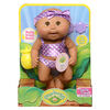 Cabbage Patch Kids Basic Tiny Newborn (Drink 'n Wet Swim Time) - Brown Eyes African American Purple Swimsuit