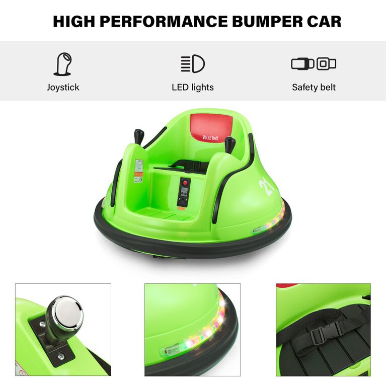 Voltz Toys Round Bumper 360 Rotation with Remote, Green