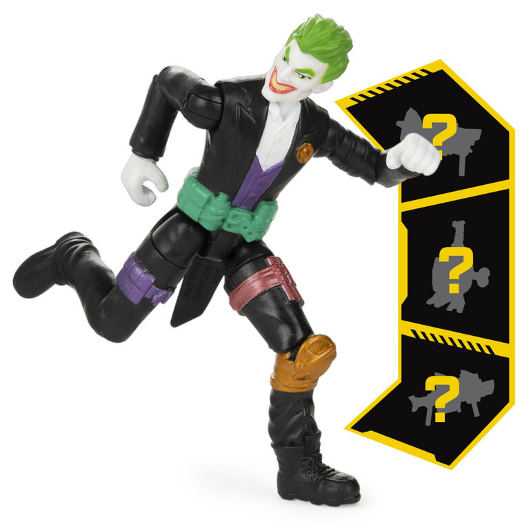 Batman 4-inch The Joker Action Figure with 3 Mystery Accessories