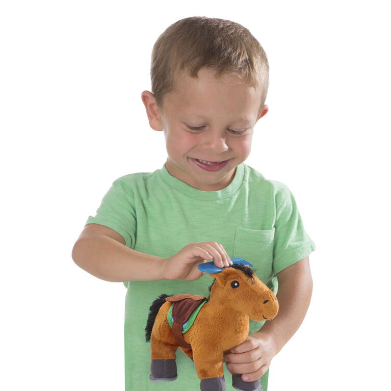 Melissa & Doug - Ensemble de jeux de soins pour chevaux Feed & Groom avec peluche (23 pièces)