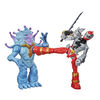 Power Rangers Dino Fury Battle Attackers - 2-Pack Red Ranger vs. Doomsnake Martial Arts Kicking Action Figure