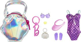 Barbie - Tenue - Sac de luxe de plage, maillot de bain et accessoires