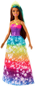 Barbie Dreamtopia Princess Doll, 12-inch, Brunette with Blue Hairstreak