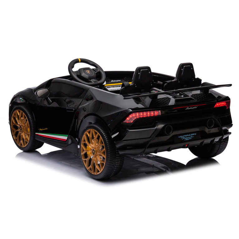KidsVip 24V Lamborghini Huracan avec RC - Noir