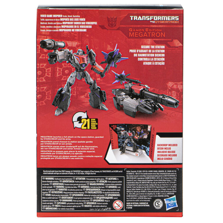 Transformers Studio Series Voyager 04 Transformers: War for Cybertron Gamer Edition Megatron 6.5 Inch Action Figure