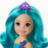 Barbie Dreamtopia Chelsea Mermaid Doll, 6.5-inch with Teal Hair and Tail