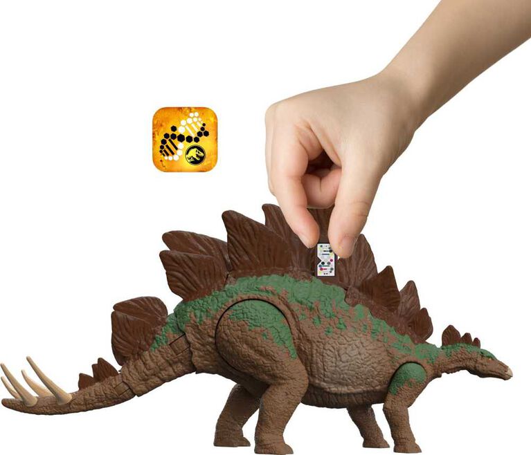 Dr Sarah Harding et dinosaures Stégosaure bébé et adulte Collection Héritage Jurassic World: Dominion, figurines articulées authentiques - Notre exclusivité
