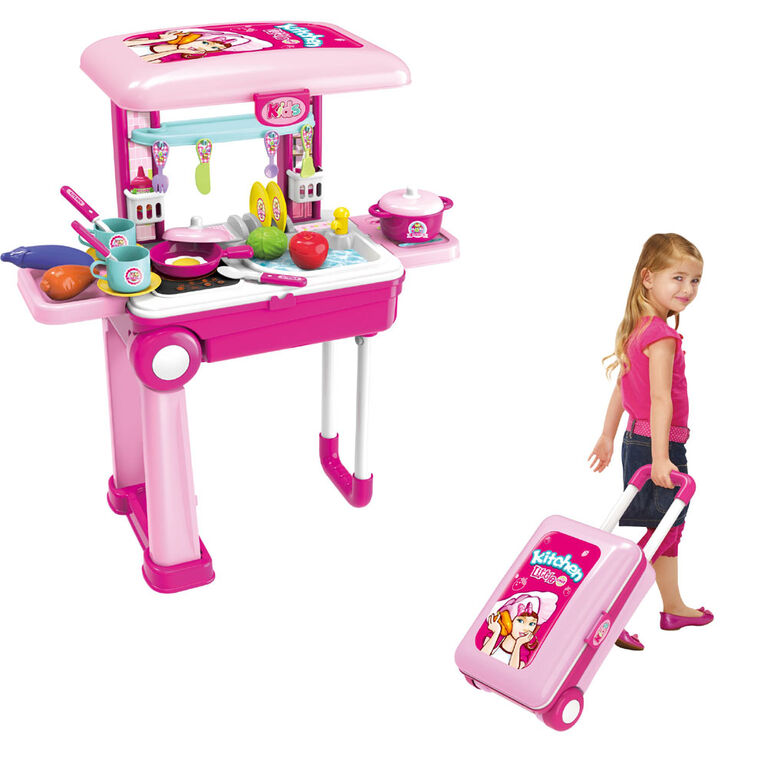 Ensemble de cuisine portatif pour enfants 2-en-1 par Toy Chef.