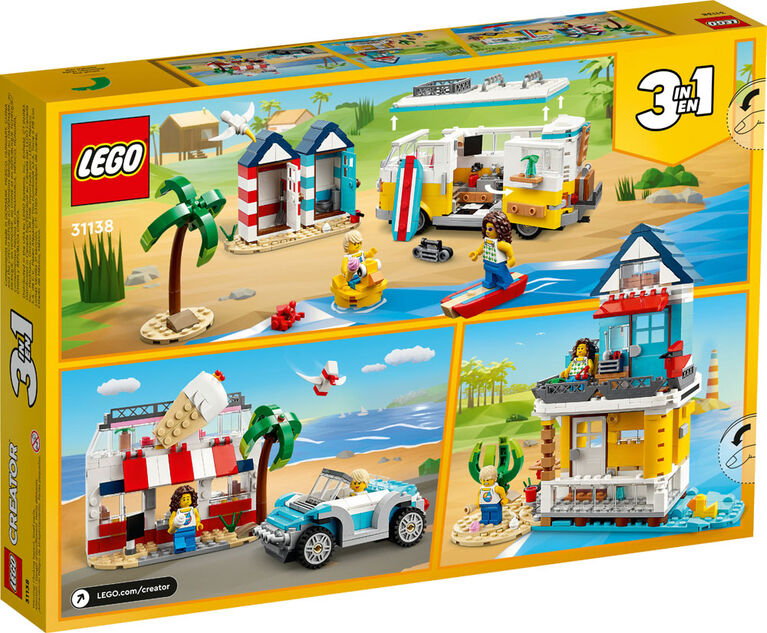 LEGO Creator Beach Camper Van 31138 Building Toy Set (556 Pieces)