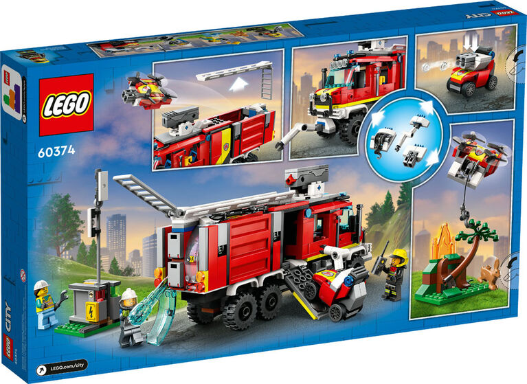 LEGO City Le camion de commandement de pompiers 60374; Ensemble de jeu de construction (502 pièces)