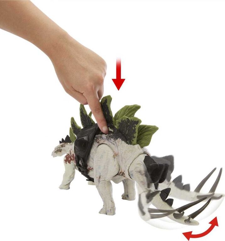 JURASSIC WORLD Figurine Stégosaure MÉGA ACTION