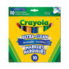 Crayola Ultra-Clean Washable Broad Line Markers, Classic Colours, 10 Count