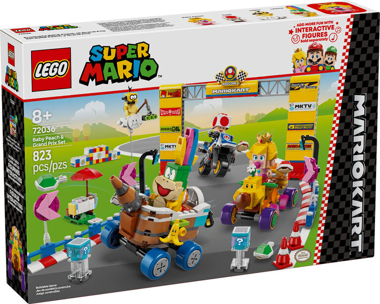LEGO Super Mario : Mario Kart - Ensemble Bébé Peach et Grand Prix, Cadeau Nintendo 72036