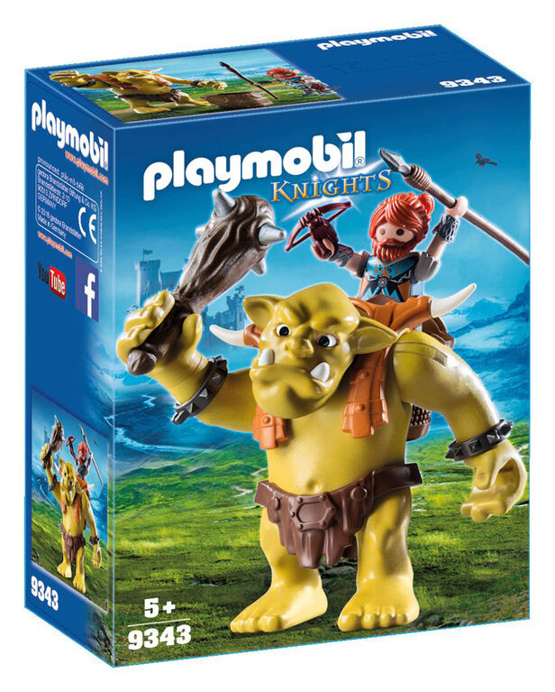 Playmobil - Giant Troll with Dwarf Fighter