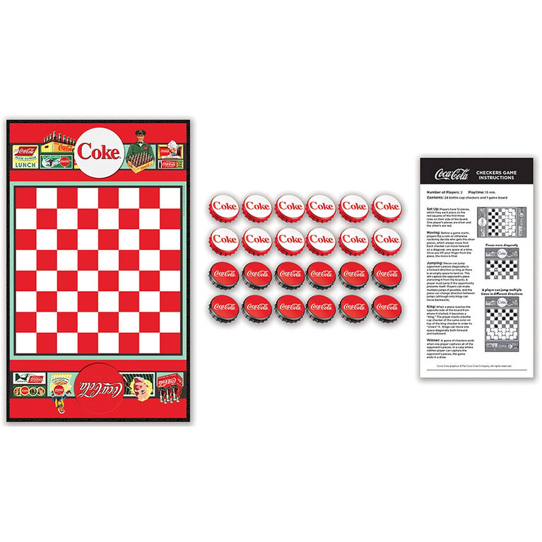 Masterpieces Puzzle Company MasterPieces Board Games - Coca-Cola Checkers - English Edition