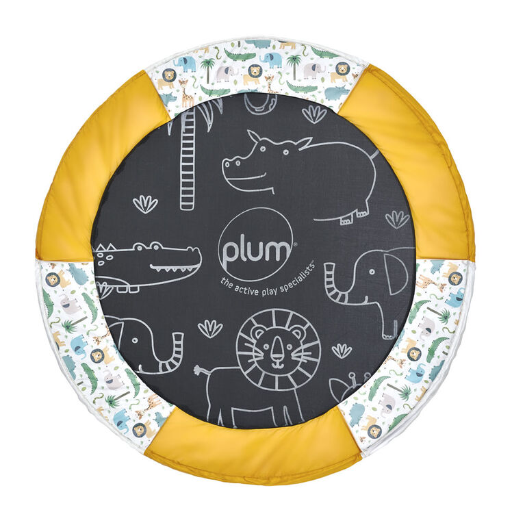 Trampoline avec enceinte Plum Junior en thème de la jungle, 4,5 pi