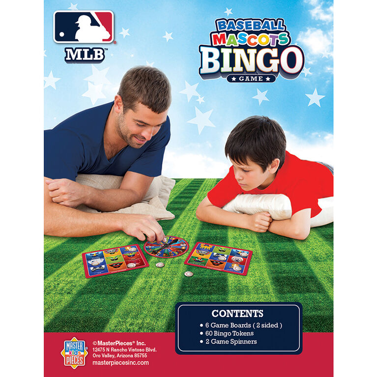 Masterpieces Puzzle Company MLB League Mascots Bingo jeu de plateau - Édition anglaise
