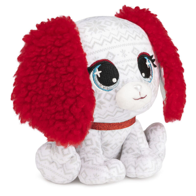 P.Lushes Designer Fashion Pets Holly Vail Premium Dog Stuffed Animal, Red and White, 6"