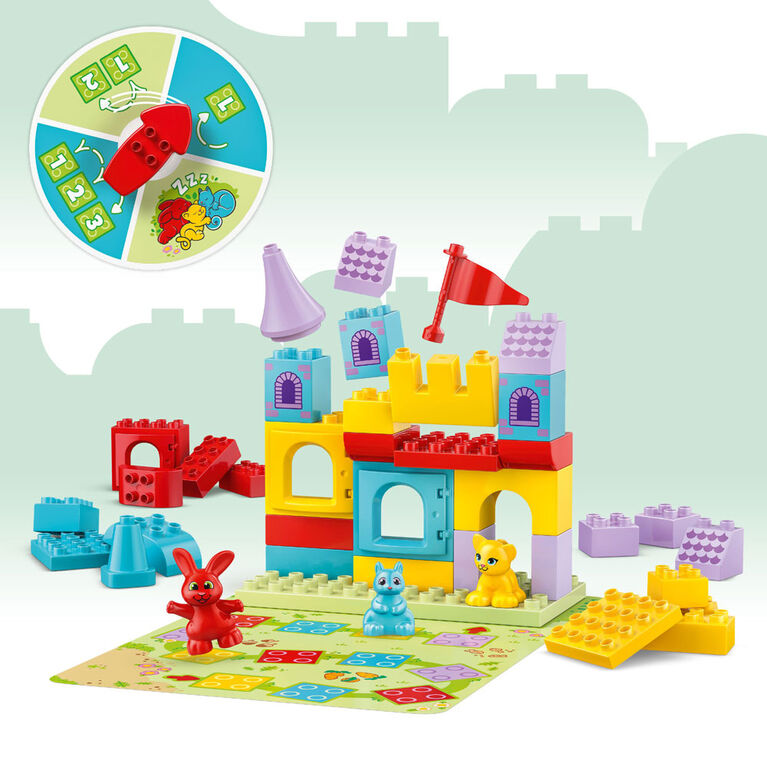 LEGO DUPLO Le Jeu du Château de Hopsy, Jouet de Construction d'Apprentissage par le Jeu, 3 Figurines d'Animaux 10450